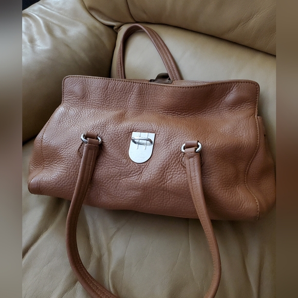 PRADA camel color barrel purse Used $1590 - Picture 2 of 10